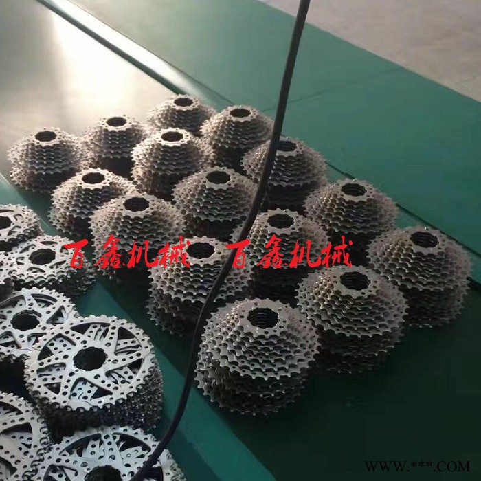 百鑫326 自行車零件噴砂機 電機廠熱處理履帶式拋丸機**