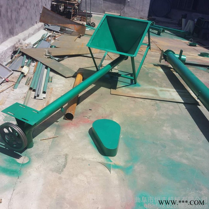 定做鐵管螺旋輸送機(jī) 管式絞龍?zhí)嵘龣C(jī) 傾斜式鐵粉上料機(jī)