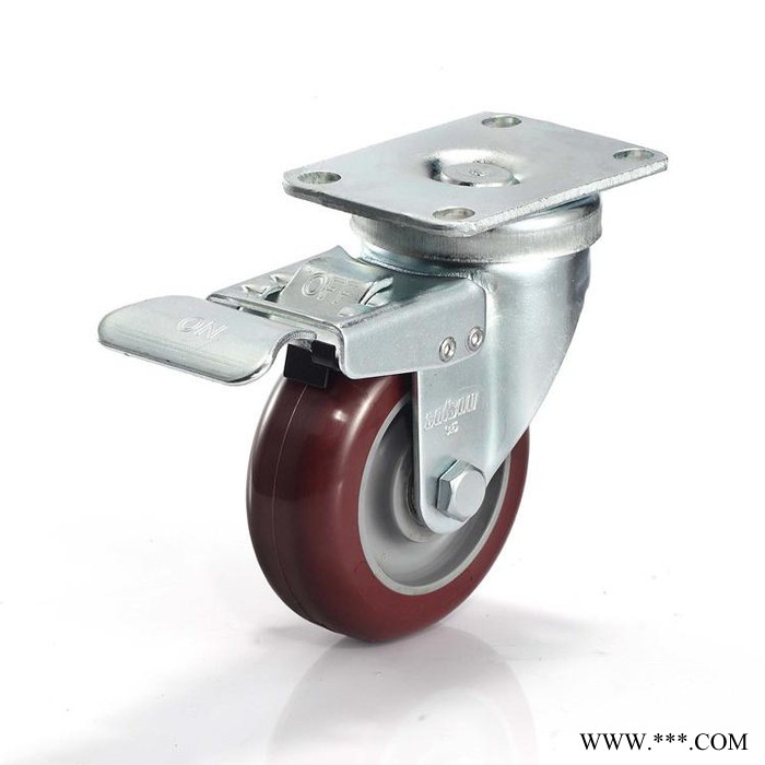 美國科順 聚氨酯 超級人造膠 尼龍腳輪 2-33469-95BRK4  RoHSR認證 支架熱處理 尼龍腳輪生產廠家