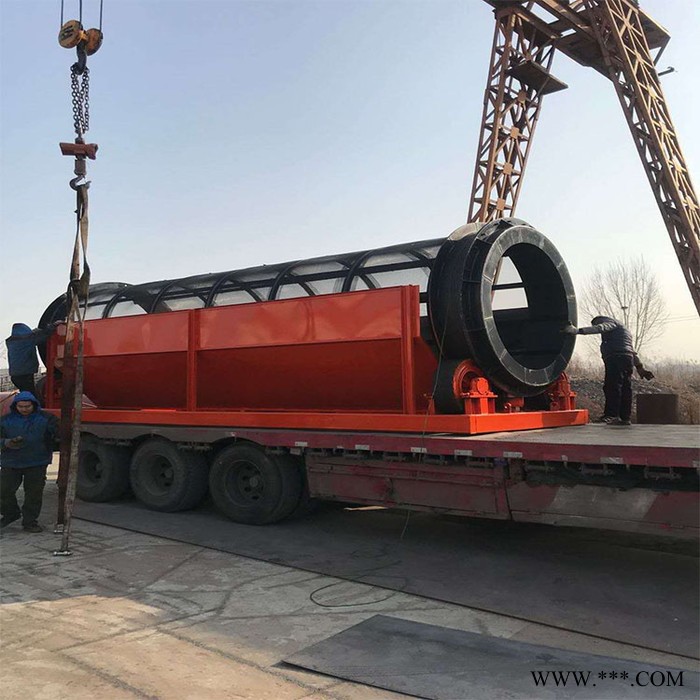 無軸滾筒篩砂機 銅粉篩選滾筒篩 河道淘金滾筒篩設備 大型無軸滾筒篩