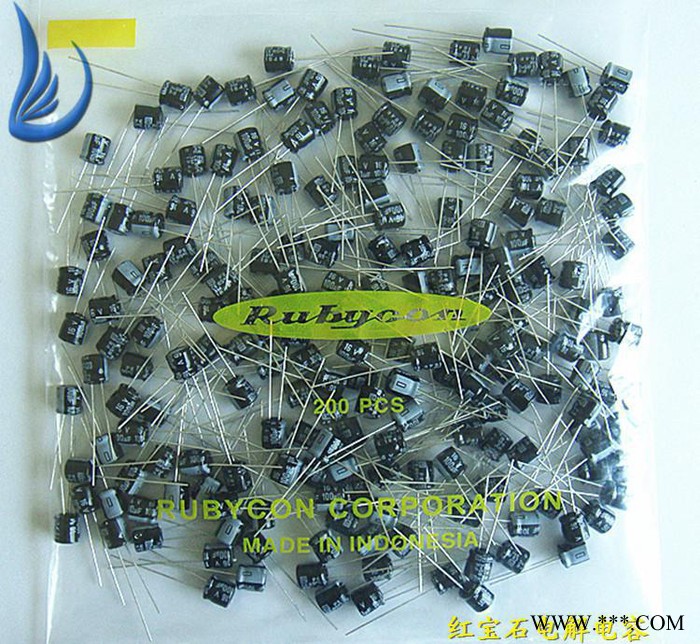原Rubycon紅寶石電解電容100UF 25V鋁電解5*11一級代理商