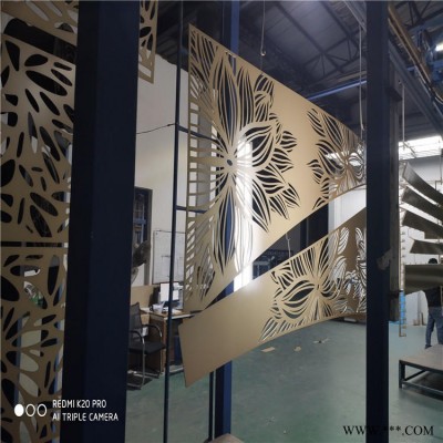 定制沖孔鋁板 宏鋁鋁業門頭穿孔鋁單板 鏤空吊頂造型天花雕花鋁單板