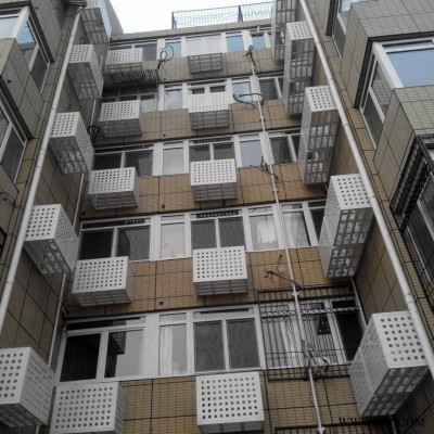 小區外墻鋁合金空調罩 雕花鏤空鋁板空調罩定制廠家