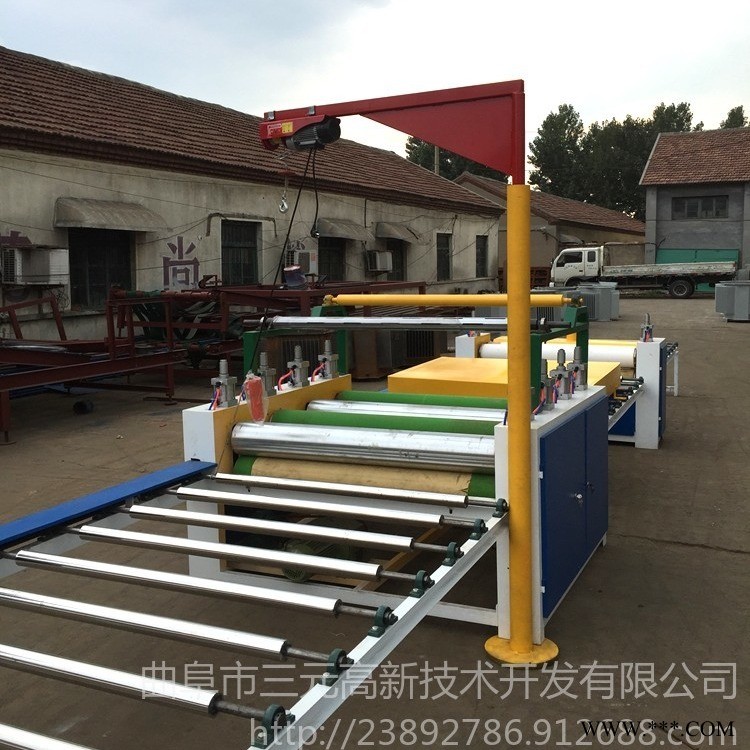 曲阜三元1320型防刮防滑電動不銹鋼板鋁材型貼膜機自動鋁板各類金屬板類貼膜機