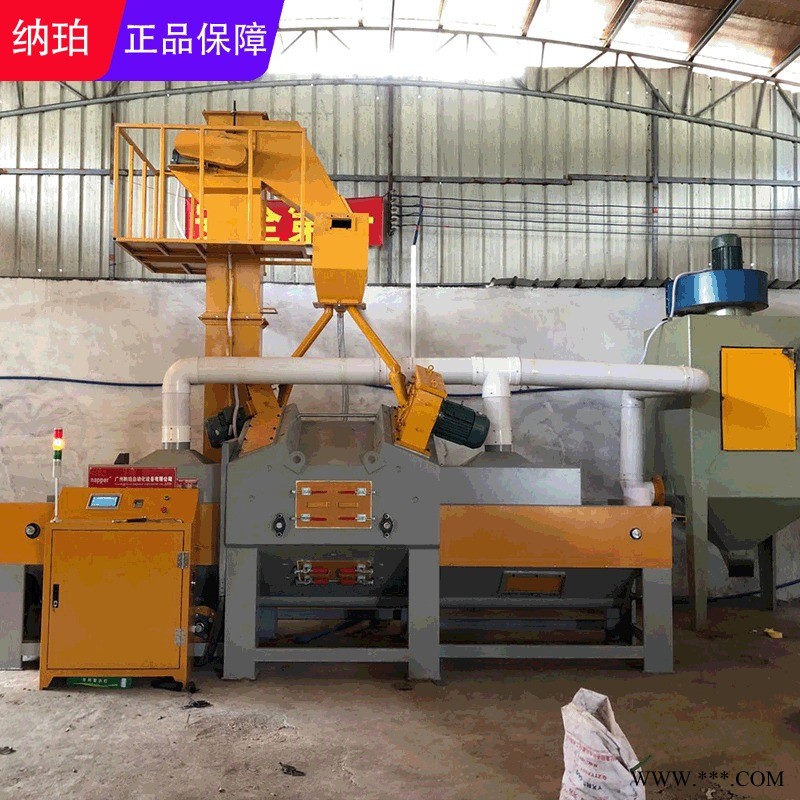 廣東無氣式自動(dòng)噴砂機(jī) 納珀供應(yīng)蛋糕壓鑄鋁板平面板材專用通過式拋丸機(jī)