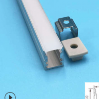 LED暗裝小夜燈鋁外殼 小型櫥柜燈鋁型材 流線燈鋁殼 1013帶PC罩