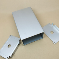 廠家定做LED鋁電源外殼電源鋁盒 一體式金屬擋板QH6340